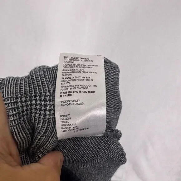 Maeve by Anthropologie Black Plaid with Sparkle Striped Side Pants Size Large - Picture 11 of 12